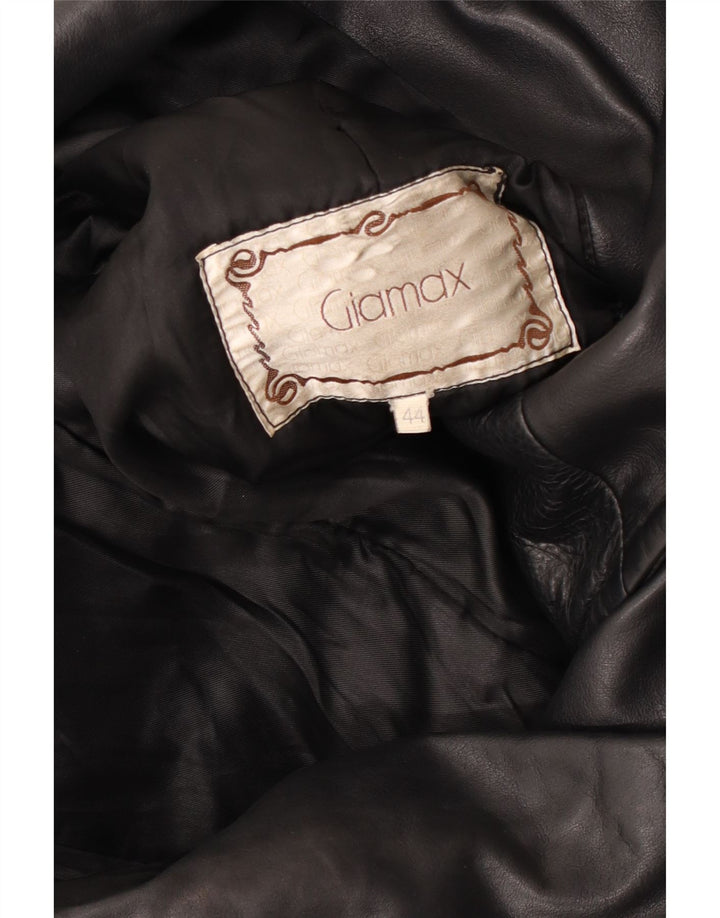 Chaqueta de cuero para mujer Giamax EU 44 XL Negro