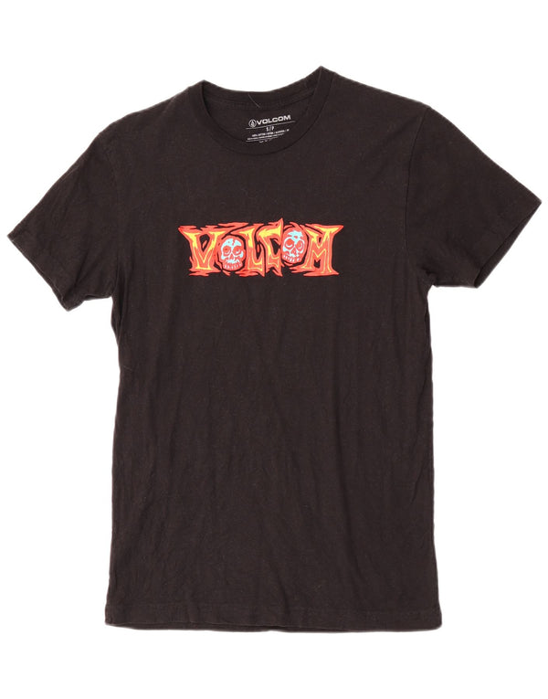 Volcom Camiseta gráfica para hombre Top Small Black Cotton