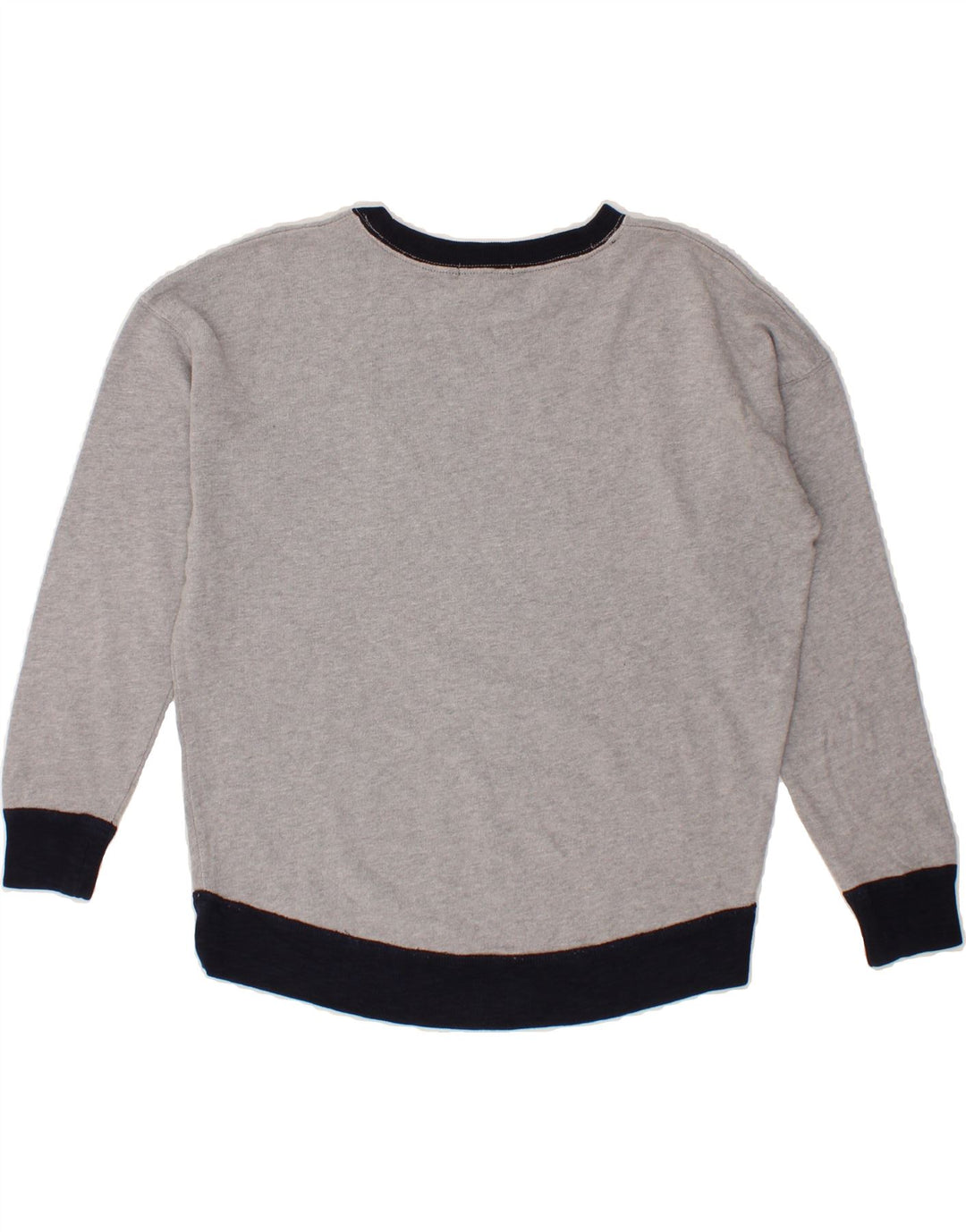 J. CREW Womens Oversized Graphic Sweatshirt Jumper UK 10 Small Grey Floral Vintage J. Crew and Second-Hand J. Crew from Messina Hembry 