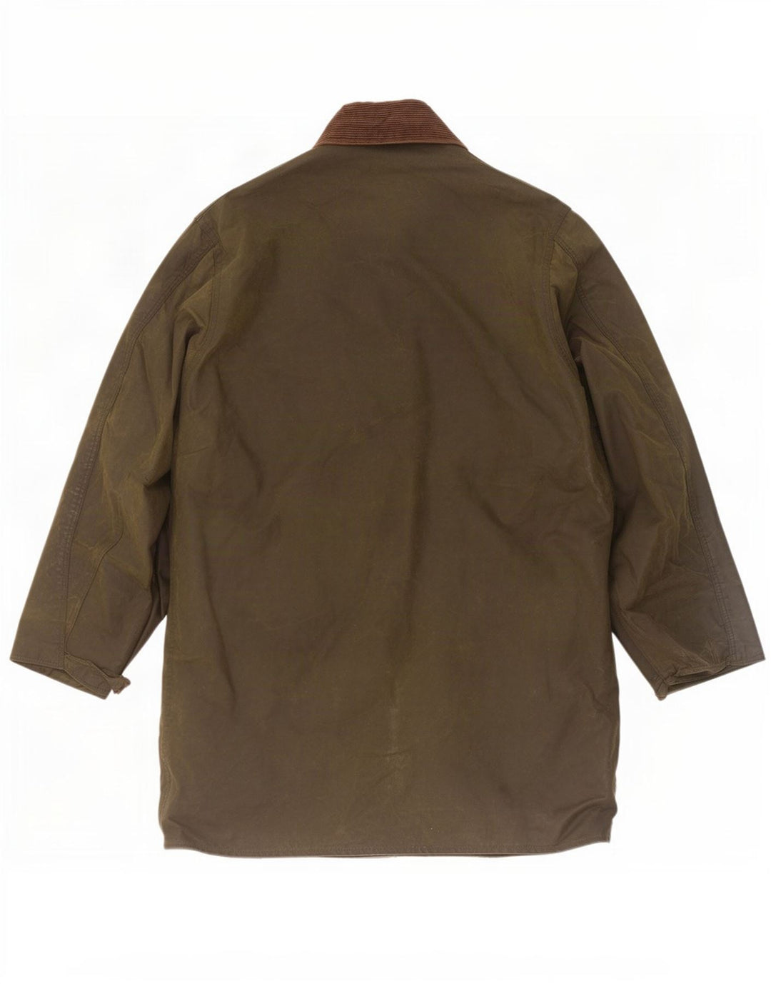 Barbour Chaqueta de algodón encerado con borde para hombre Reino Unido 40 Bloque de color caqui mediano