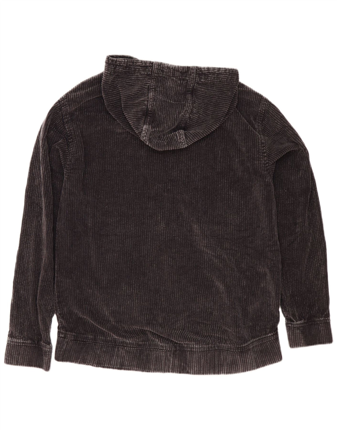 Zara Hombre Sudadera Con Capucha De Pana Algodón Gris Medio