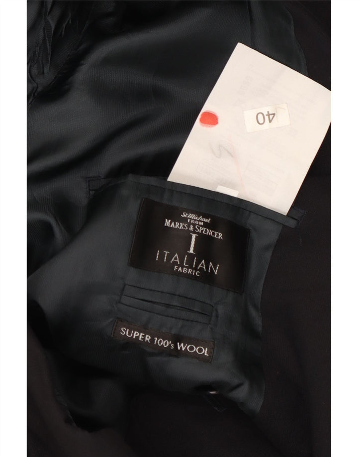 Marks & Spencer Chaqueta tipo blazer con doble botonadura para hombre UK 40 Medium Azul marino