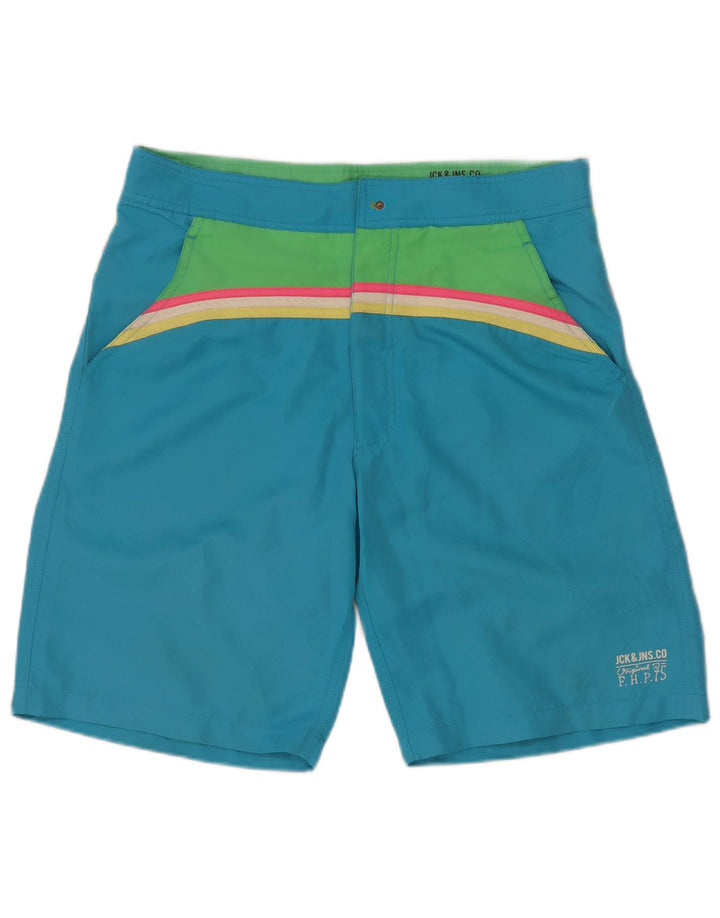 Jack & Jones Hombre Bañador Shorts Azul Medio Poliéster Colorblock