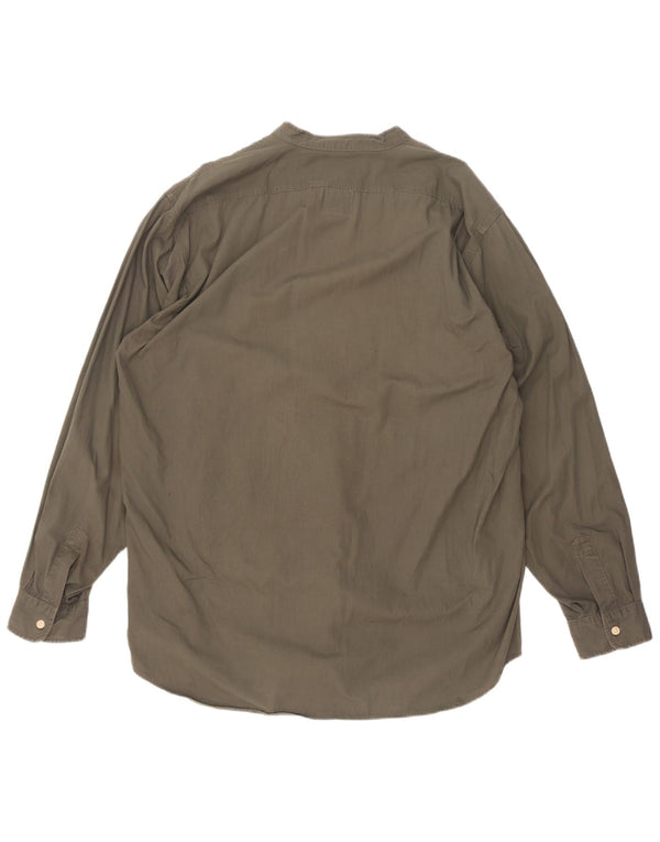 Camisa Rifle Hombre XL Algodón Caqui