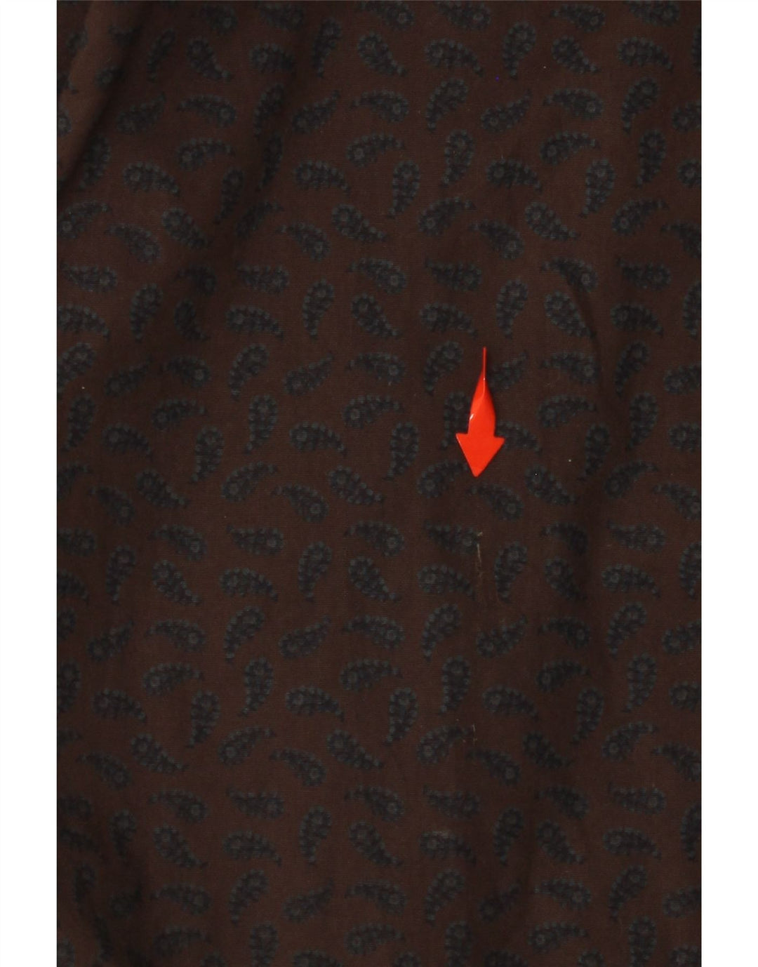 UNGARO Camisa Hombre Grande Marrón Paisley Algodón