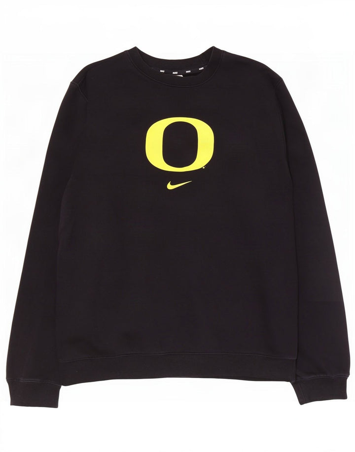 Nike Oregon Ducks - Sudadera con gráfico para hombre, talla grande, algodón negro