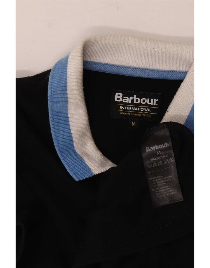 Polo De Rugby Barbour Para Hombre Algodón Negro Mediano