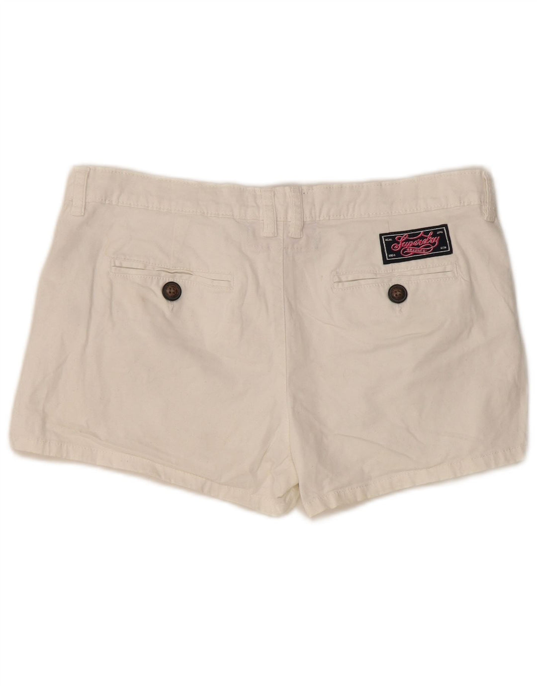 Pantalones cortos chinos Superdry para mujer medianos W34 de algodón blanco