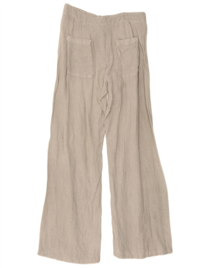 Zara Mujer Pantalones Casuales De Pierna Ancha Mediano W28 L32 Gris