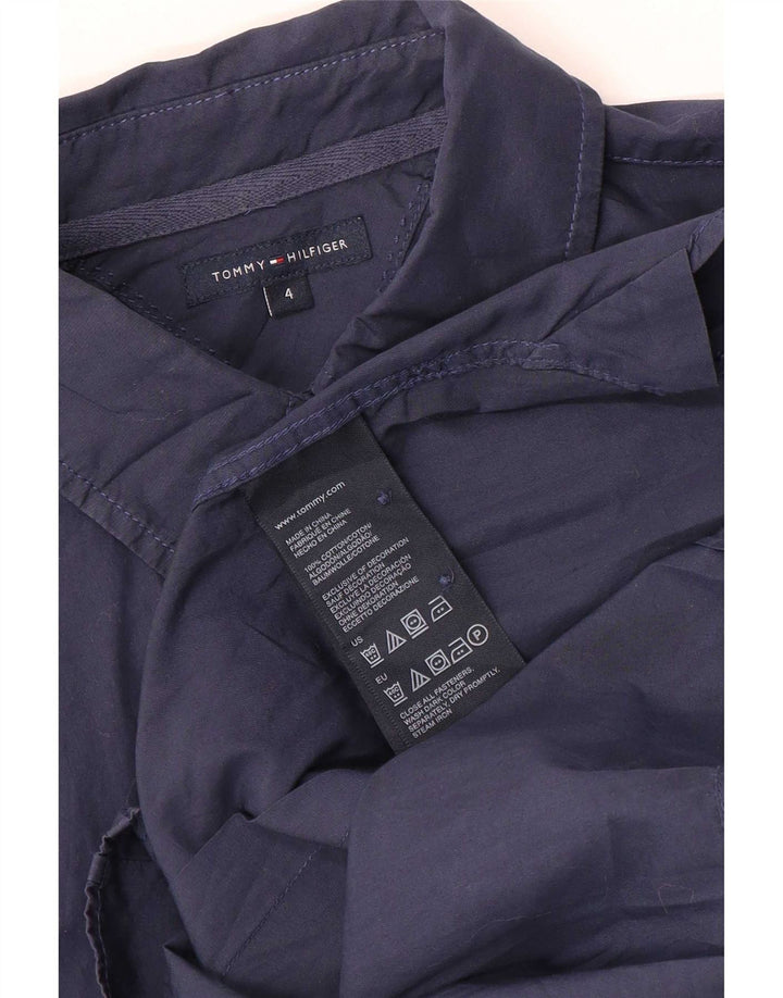 Tommy Hilfiger Camisa para mujer US 4 Small Azul marino Algodón