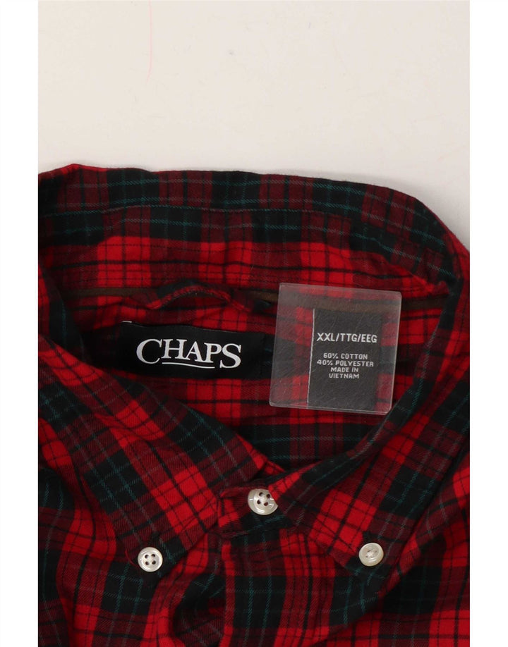 Chaps Camisa de franela para hombre 2XL Algodón a cuadros rojos