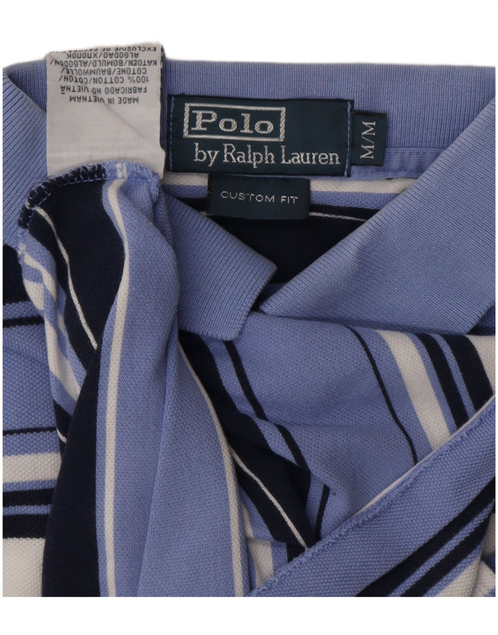 POLO RALPH LAUREN Polo de ajuste personalizado para hombre de algodón a rayas azul medio
