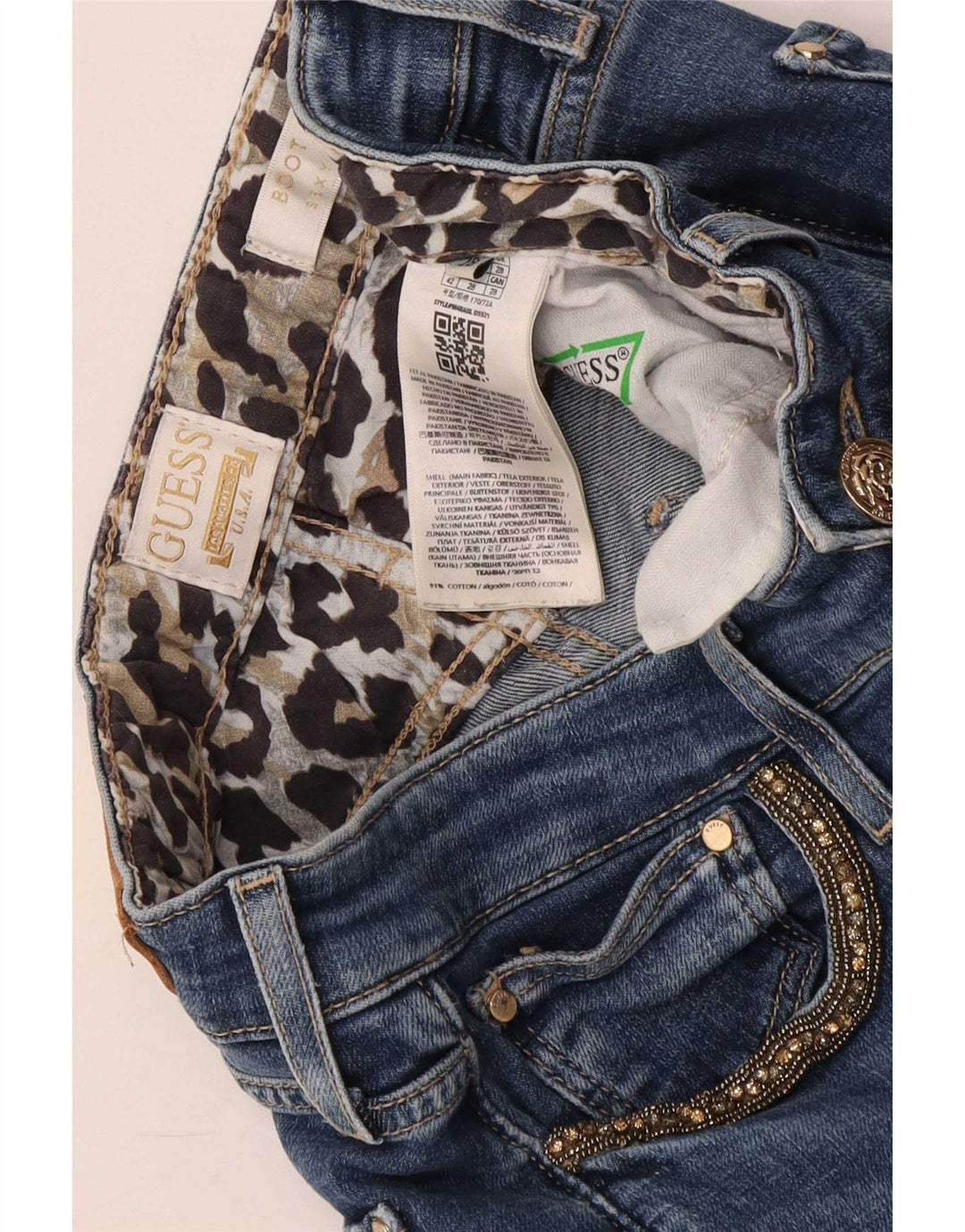 Guess Vaqueros Bootcut De Tiro Alto Para Mujer W28 L28 Algodón Azul
