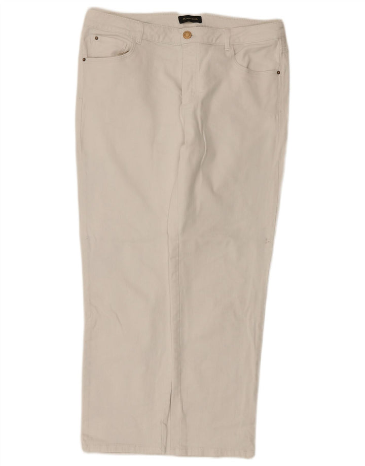 Massimo Dutti Jeans Rectos Mujer EU 42 Large W32 L26 Blanco