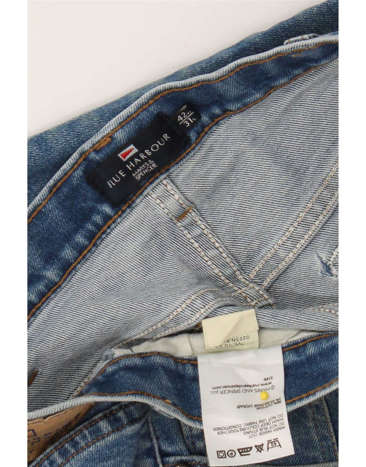 Marks & Spencer Vaqueros rectos azules Harbor para hombre W42 L31 Algodón