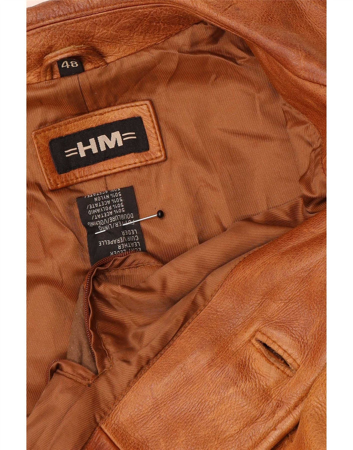 Chaqueta de cuero vintage para hombre EU 48 Marrón medio clásico