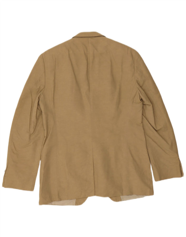 Hugo Boss Chaqueta tipo blazer de 2 botones para hombre Reino Unido 50 Grande Algodón beige