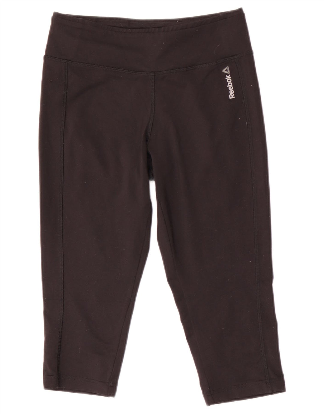 REEBOK Leggings Capri para Mujer UK 8/10 Small Negro Poliéster