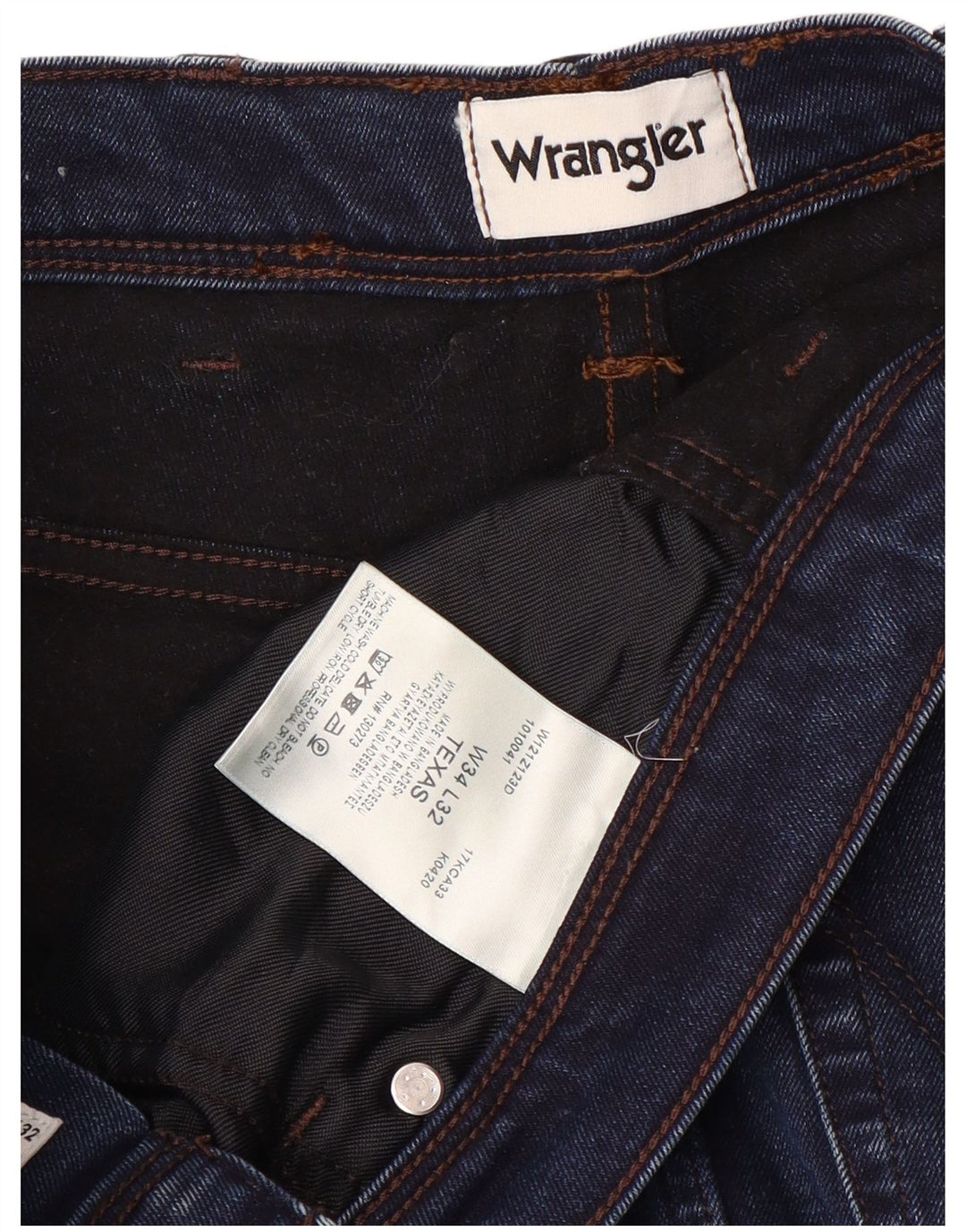 WRANGLER Vaqueros rectos Texas para hombre W34 L32 Algodón azul