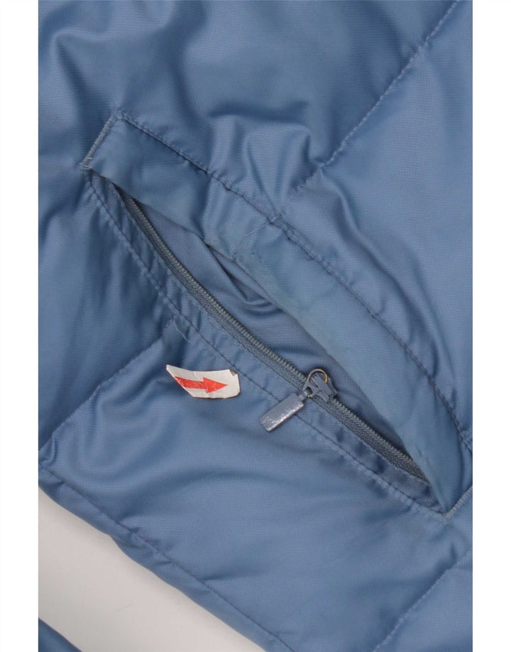 Adidas Chaqueta acolchada para hombre UK 40 Large Azul Colorblock Nylon