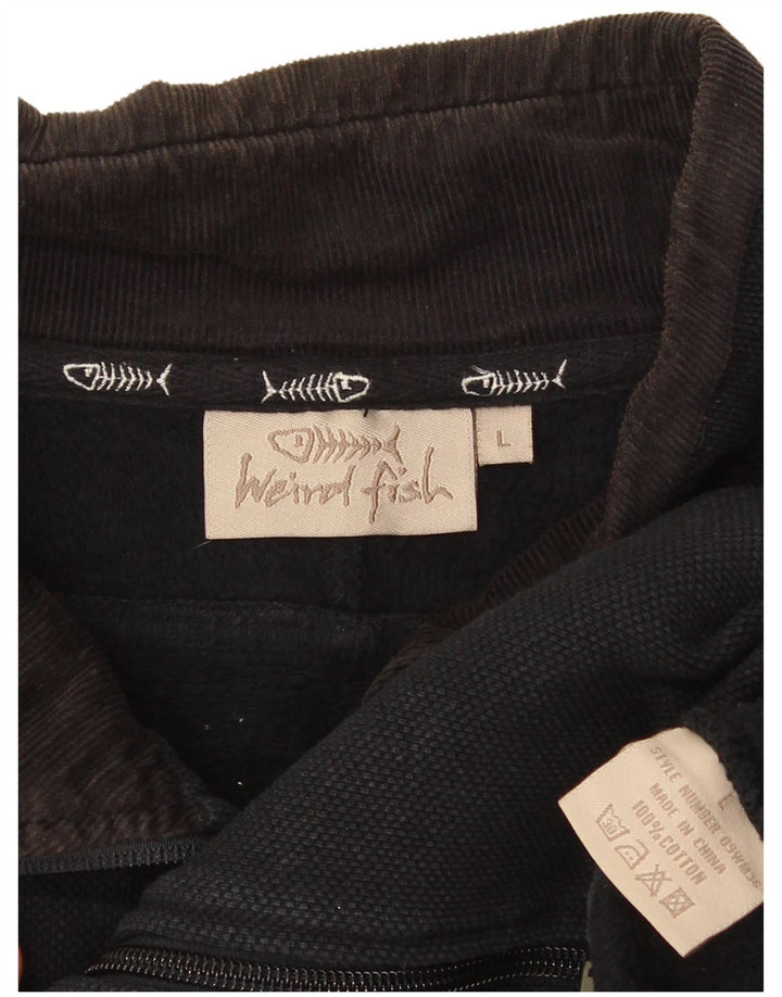 Weird Fish - Chaqueta de chándal para hombre, talla grande, algodón azul marino