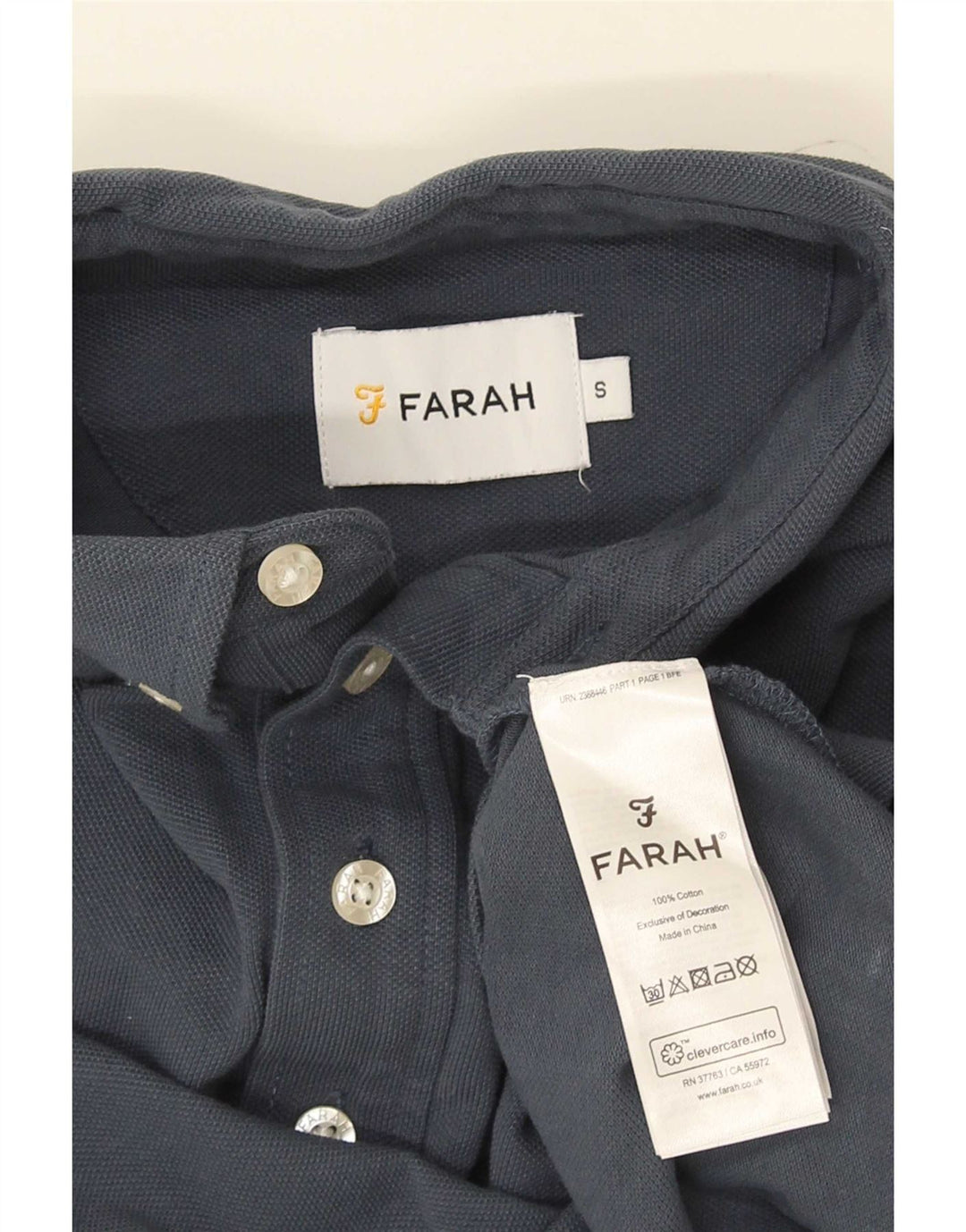 Farah - Jersey para hombre, talla pequeña, algodón azul marino