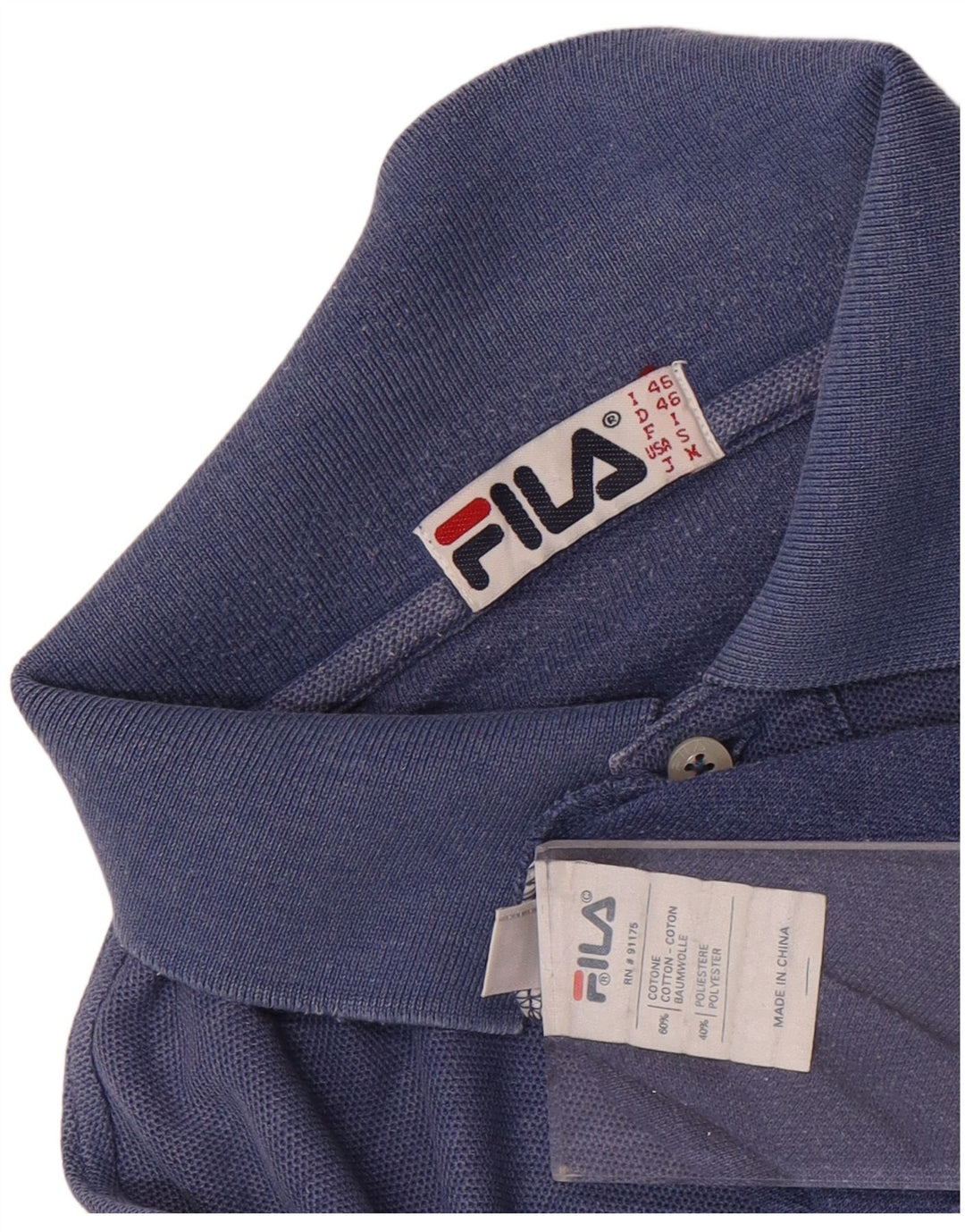 Polo Fila Hombre Pequeño Algodón Azul