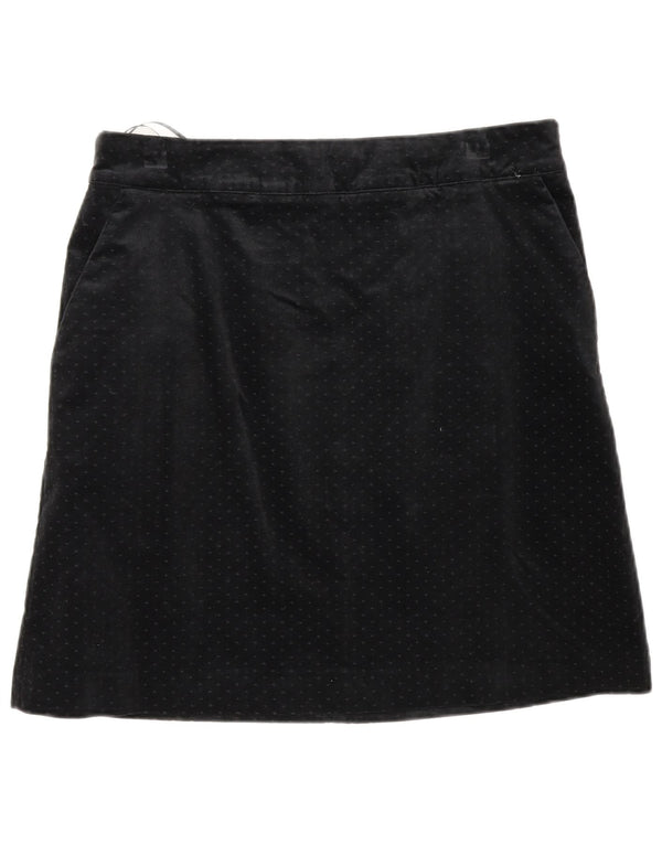 Crew Clothing Falda acampanada de terciopelo para mujer UK 12 Medium W32 Black Spotted