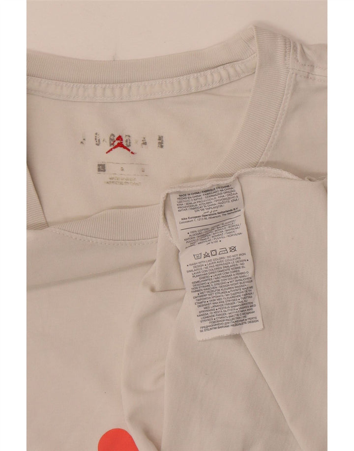 Jordan - Camiseta gráfica para hombre, talla grande, algodón blanco