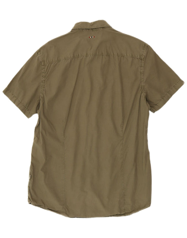 Napapijri Hombre Geographic Camisa Manga Corta XL Caqui