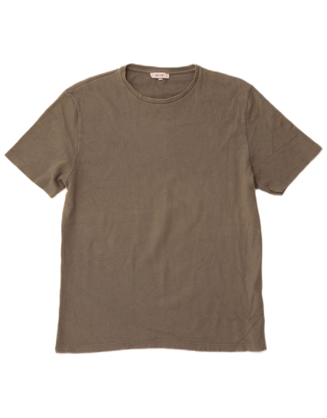 REISS - Camiseta para hombre, talla grande, color verde, algodón