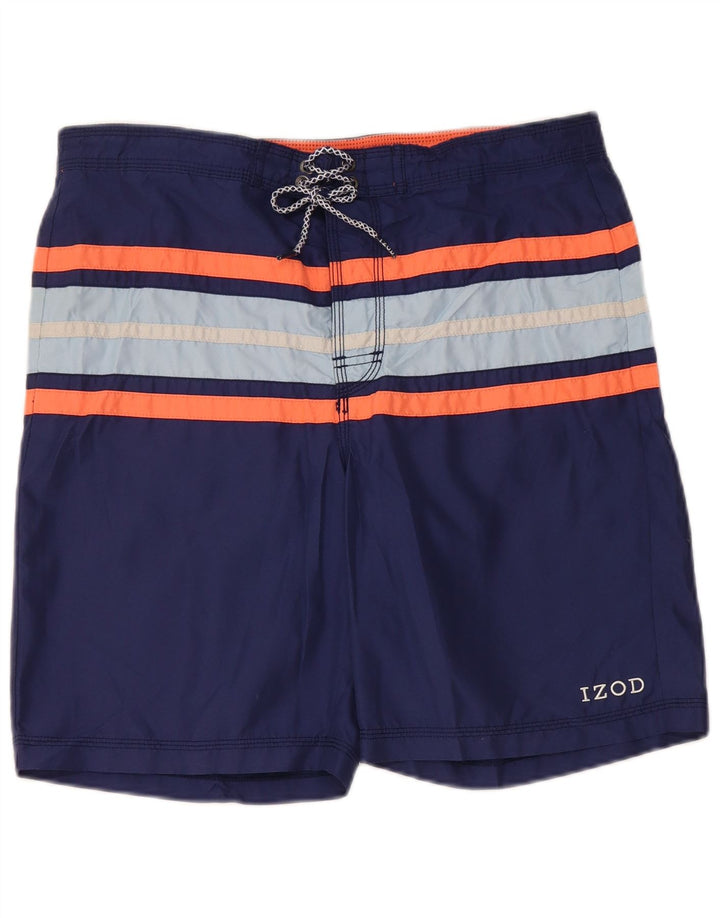 IZOD Bañador Hombre Pequeño Poliéster Rayas Azul Marino