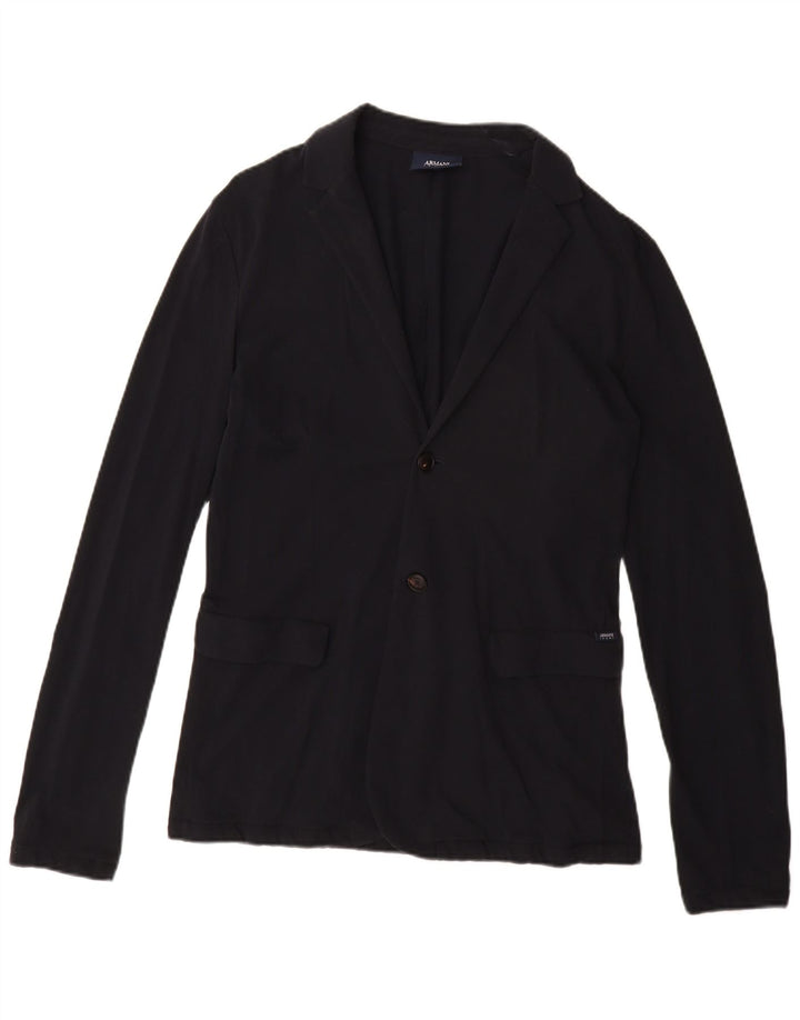 Armani Jeans Chaqueta Blazer de 2 Botones para Mujer UK 18 XL Algodón Azul Marino