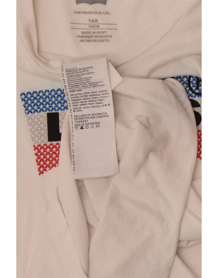 Levi's Camiseta gráfica de niño manga larga 15-16 años Blanco