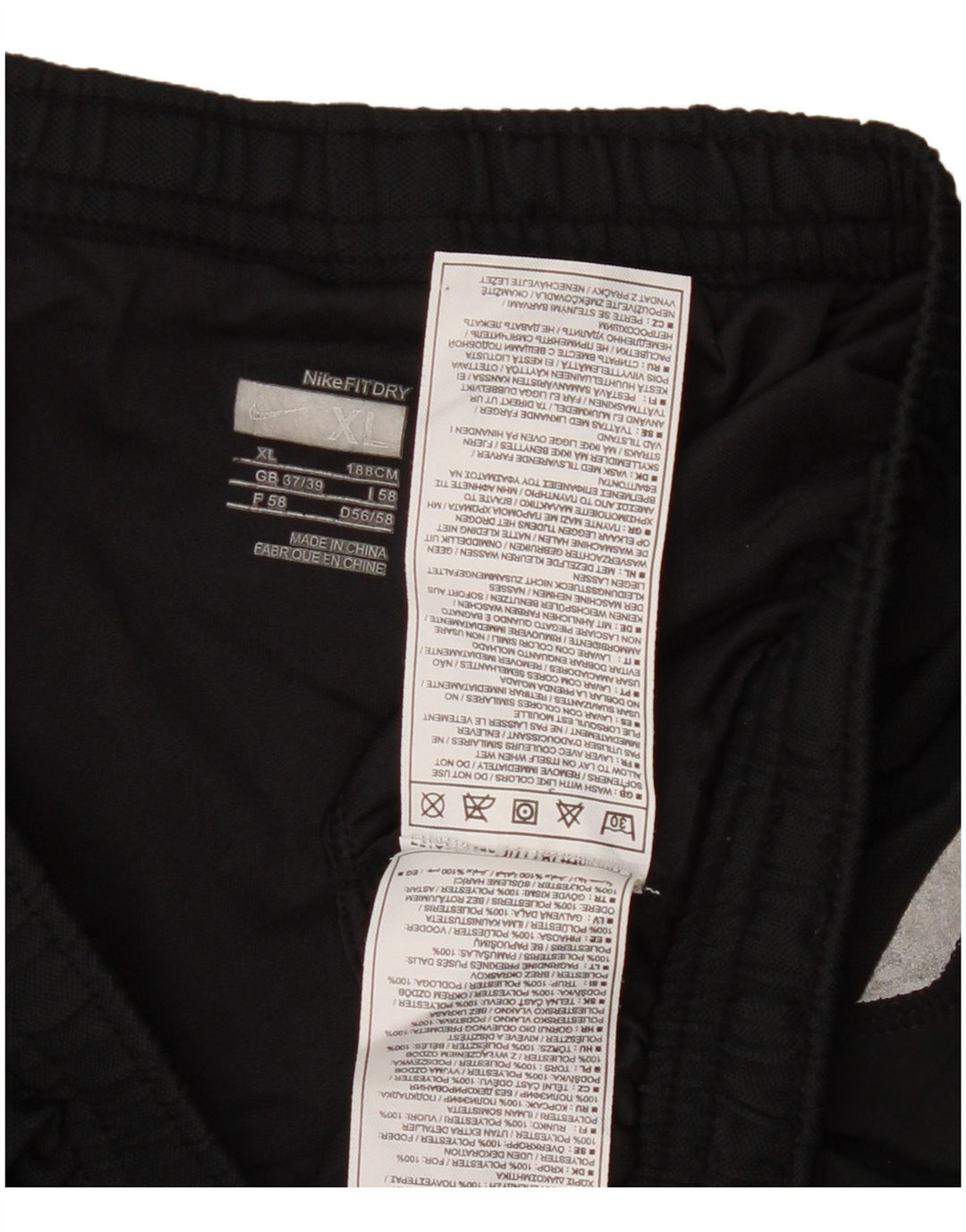 Nike Pantalones cortos deportivos para mujer ES 40 XL Poliéster negro