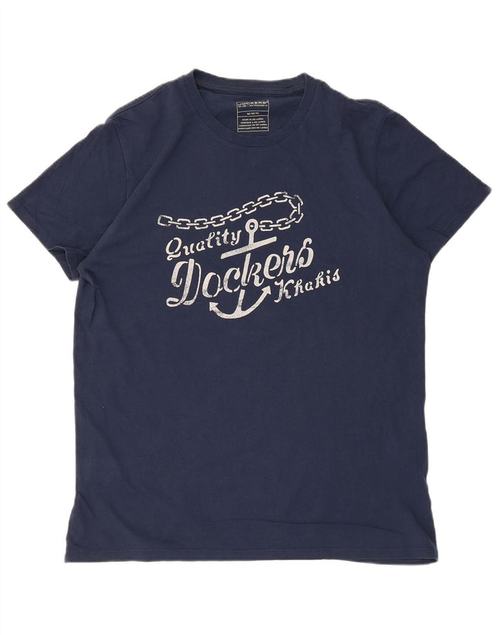 Dockers Camiseta Gráfica Caquis Para Hombre Top Algodón Azul Marino Mediano
