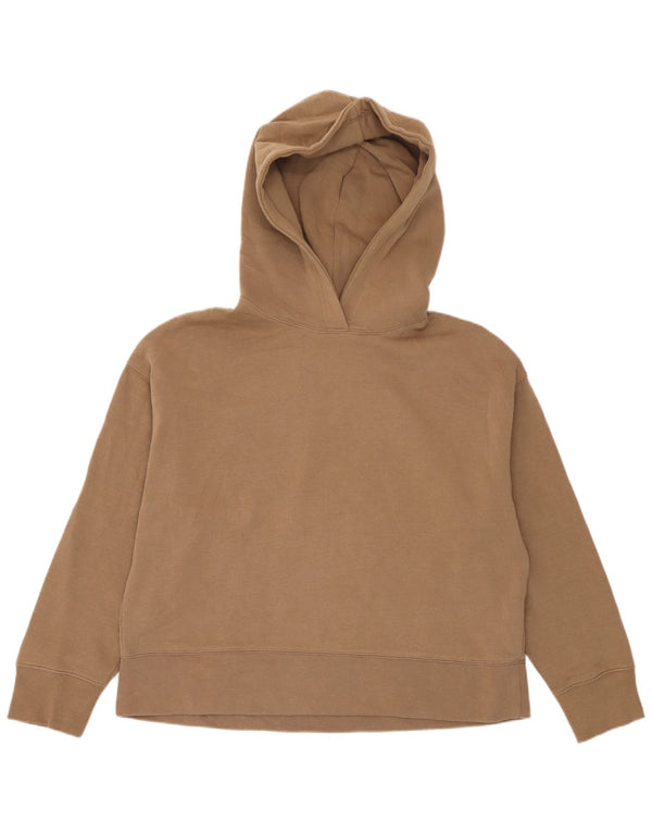 Zara Sudadera con capucha para mujer UK 46 Grande Algodón marrón