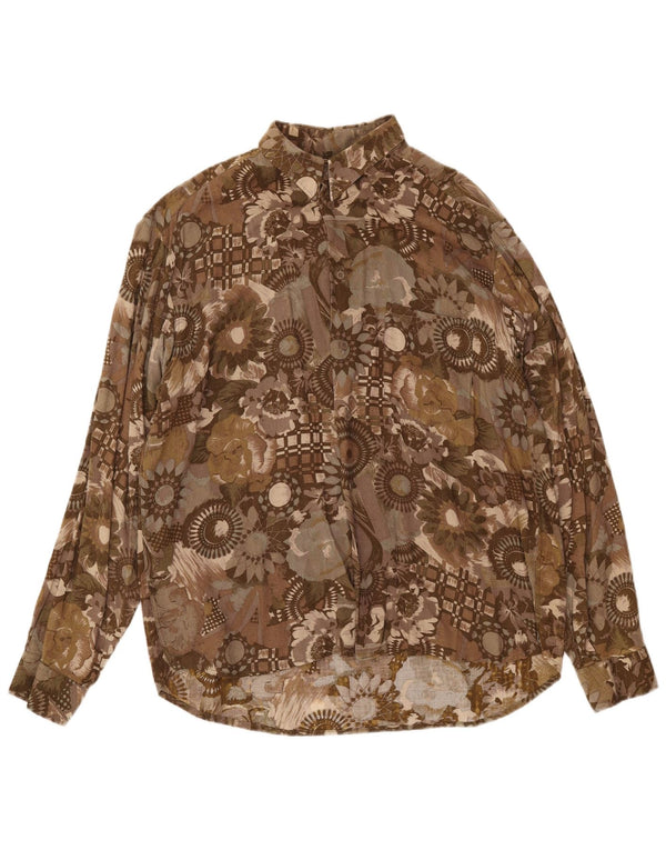 Camisa Compagnie Hombre XL Marrón Floral