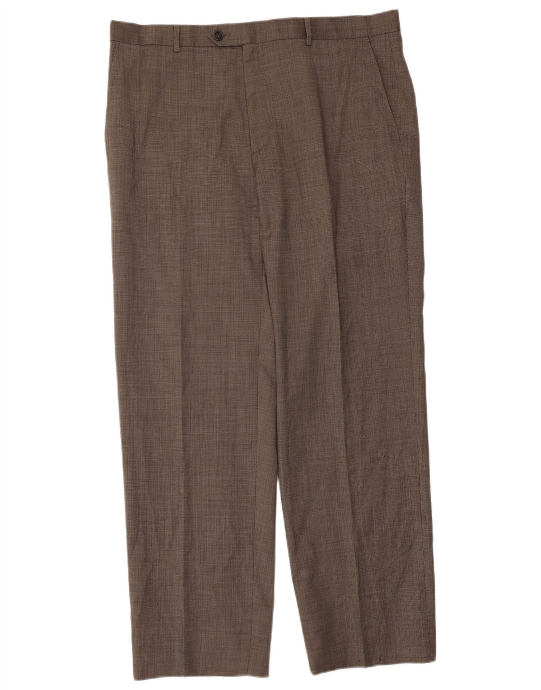 Marks & Spencer Pantalón de traje recto para hombre W38 L31 Lana virgen gris