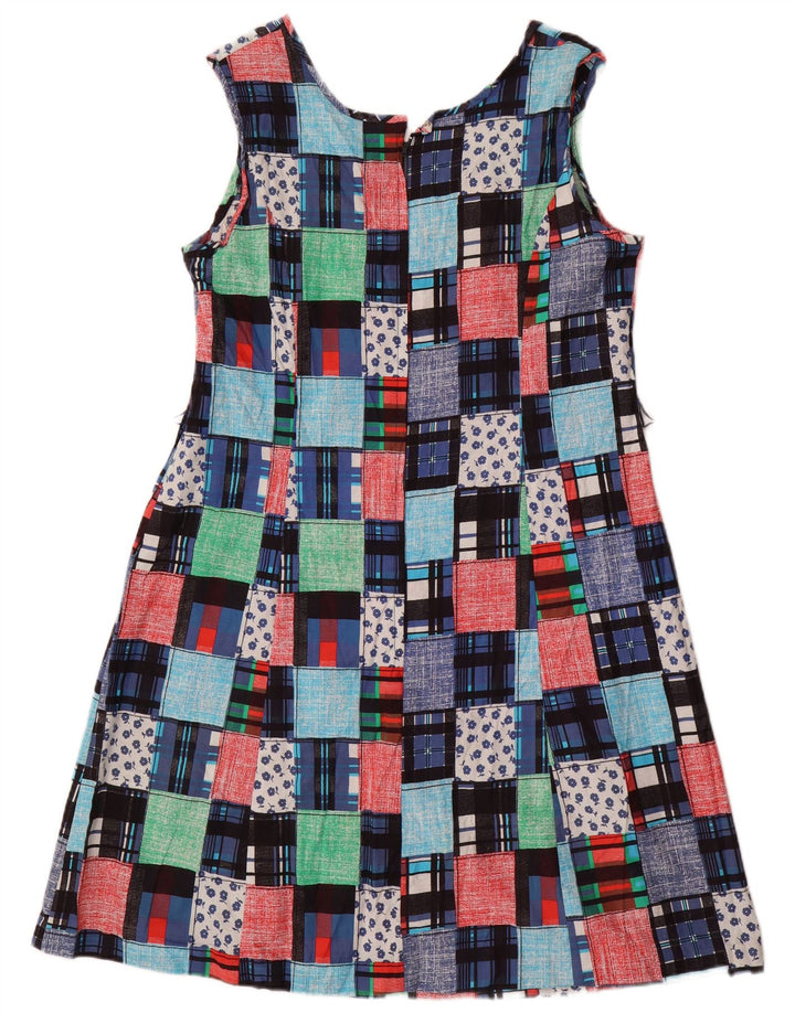 Leygil Vestido acampanado sin mangas para mujer UK 40 XL Patchwork multicolor