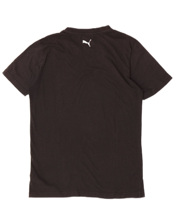 Puma - Camiseta gráfica para hombre, talla pequeña, algodón negro