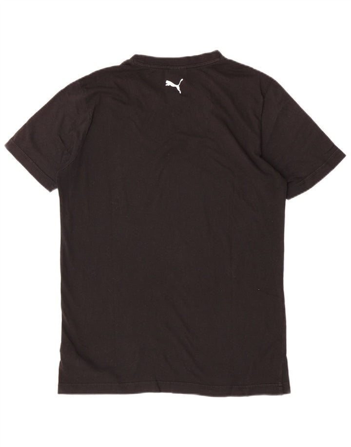Puma - Camiseta gráfica para hombre, talla pequeña, algodón negro