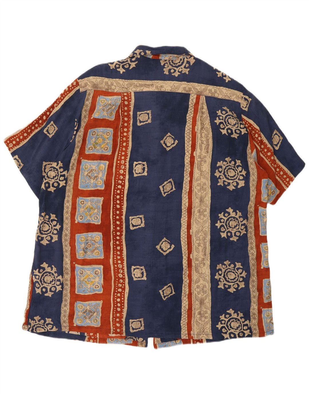 Vintage mujer camisa de gran tamaño EU 46 XL multicolor geométrico