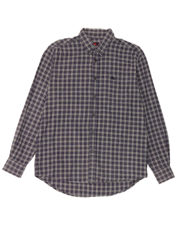 Camisa Kappa Hombre Medium Azul Marino Cuadros Algodón
