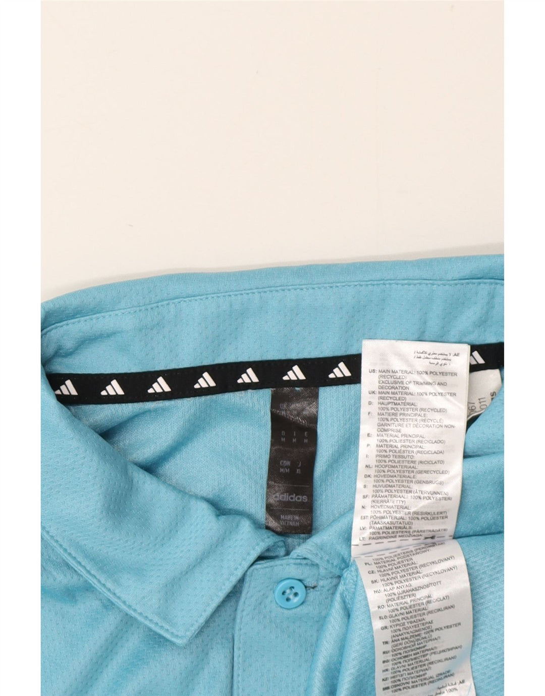 Adidas Hombre Aeroready Polo Azul Medio Poliéster