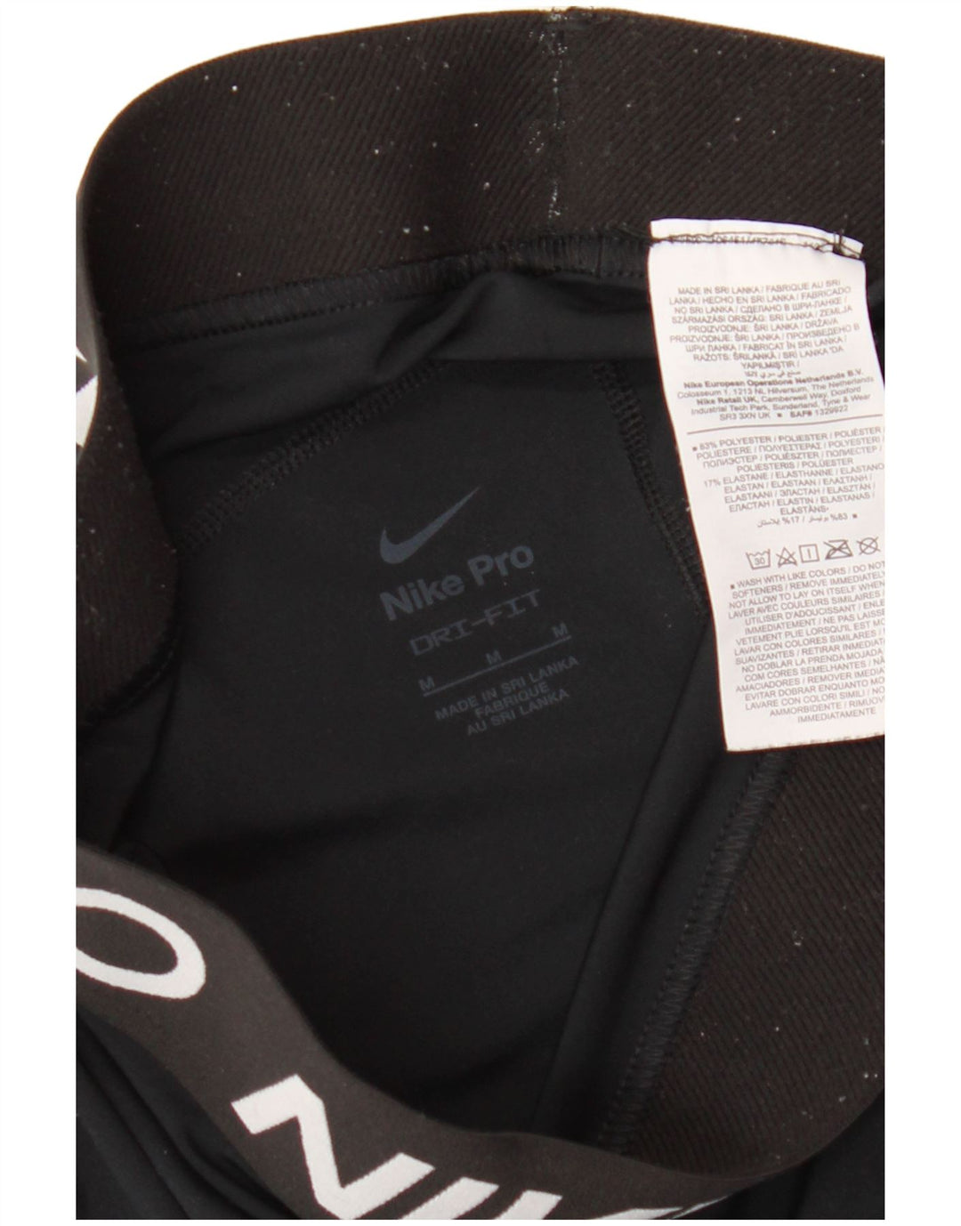 NIKE Pantalones cortos deportivos Dri Fit Graphic para mujer UK 12 Mediano Negro Poliéster