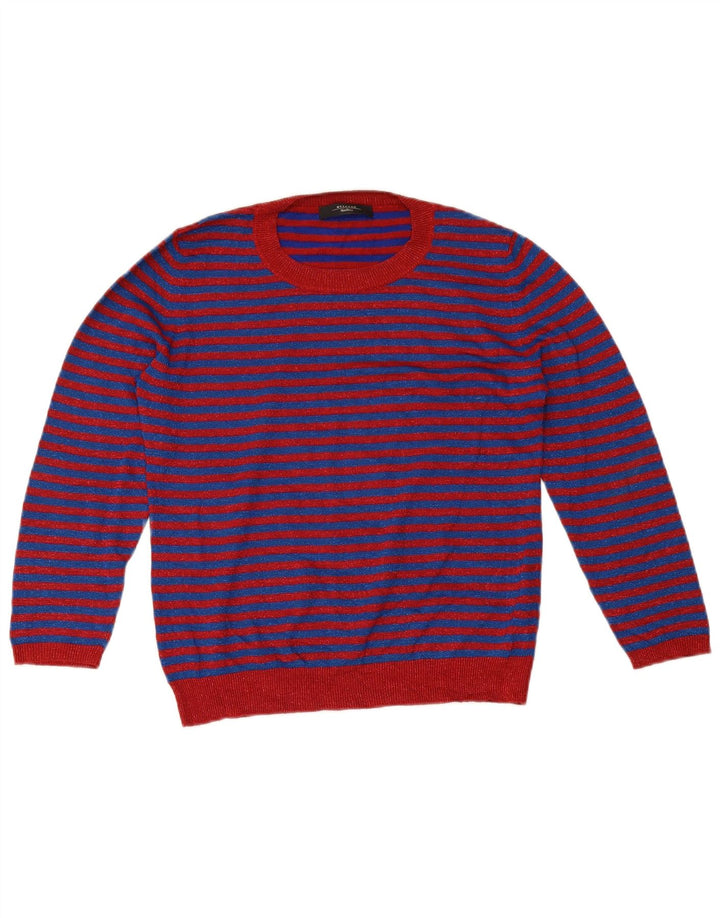 Max Mara - Jersey de fin de semana para mujer, talla 12, color azul medio a rayas