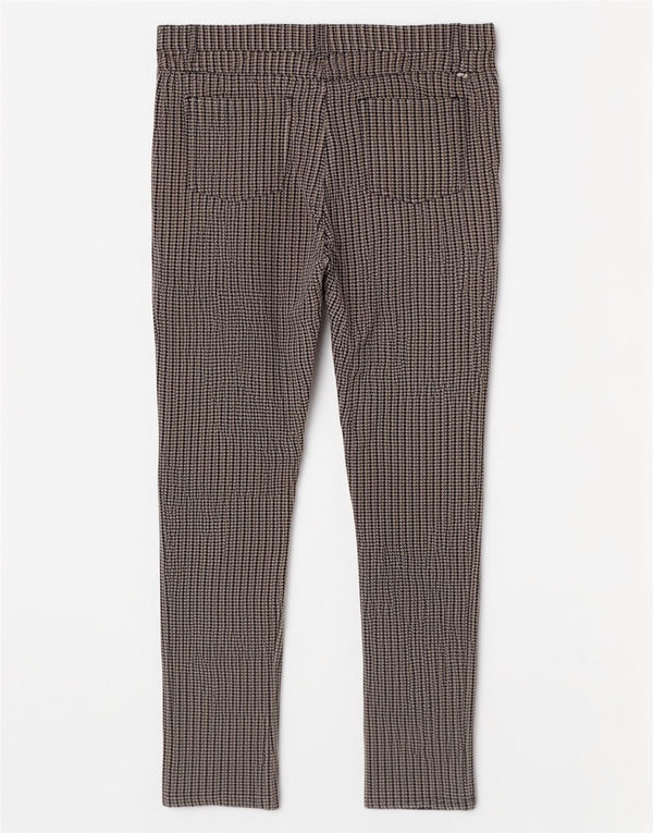 Ellesse Mujer Pantalones Casuales Slim Medium W30 L28 Viscosa De Pata De Gallo Gris