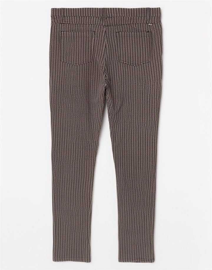 Ellesse Mujer Pantalones Casuales Slim Medium W30 L28 Viscosa De Pata De Gallo Gris