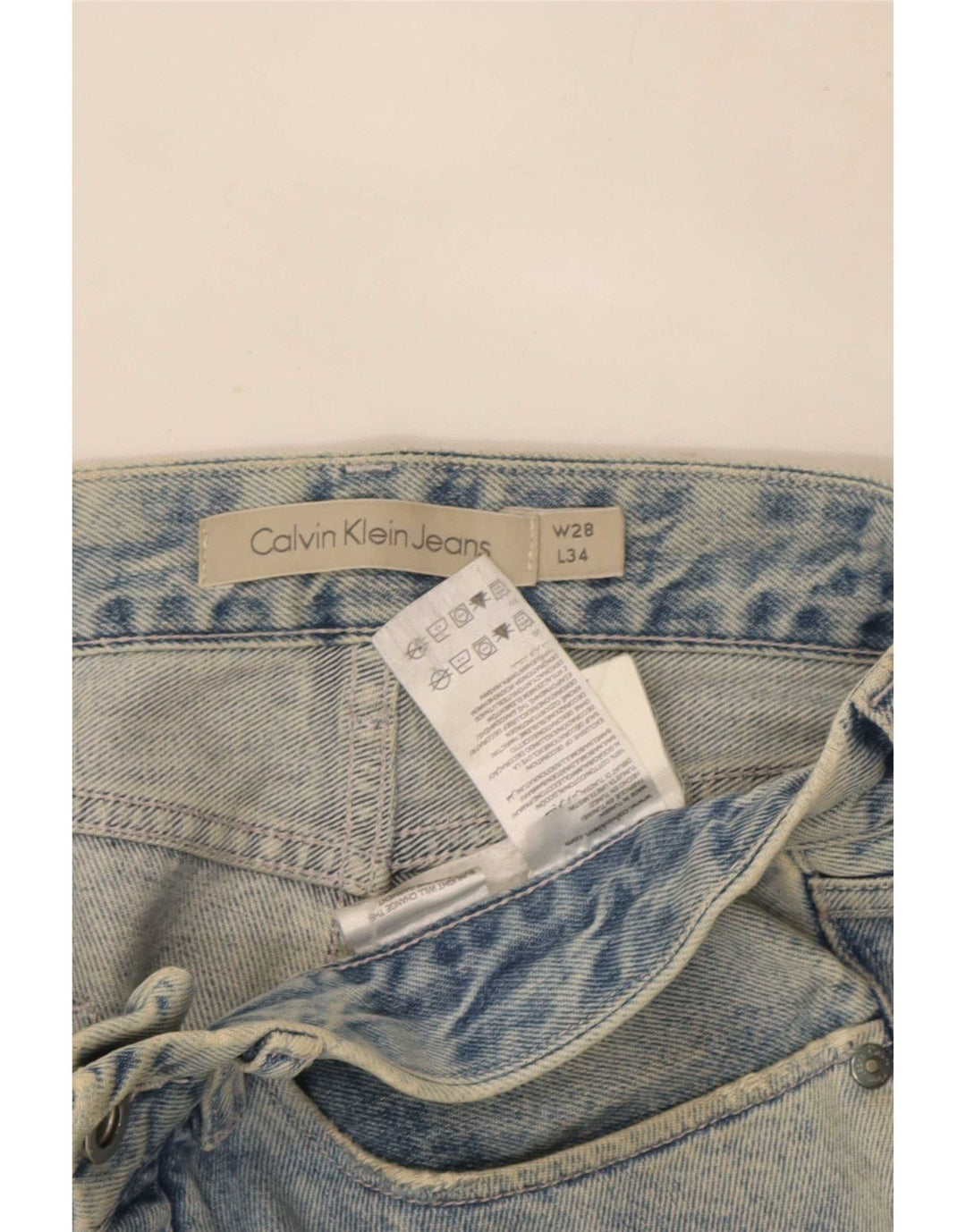 Calvin Klein Jeans ajustados para hombre W28 L34 Algodón azul